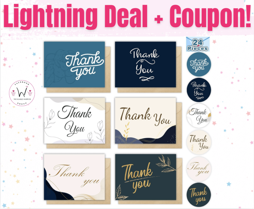 24 Pack of Thank You Cards!